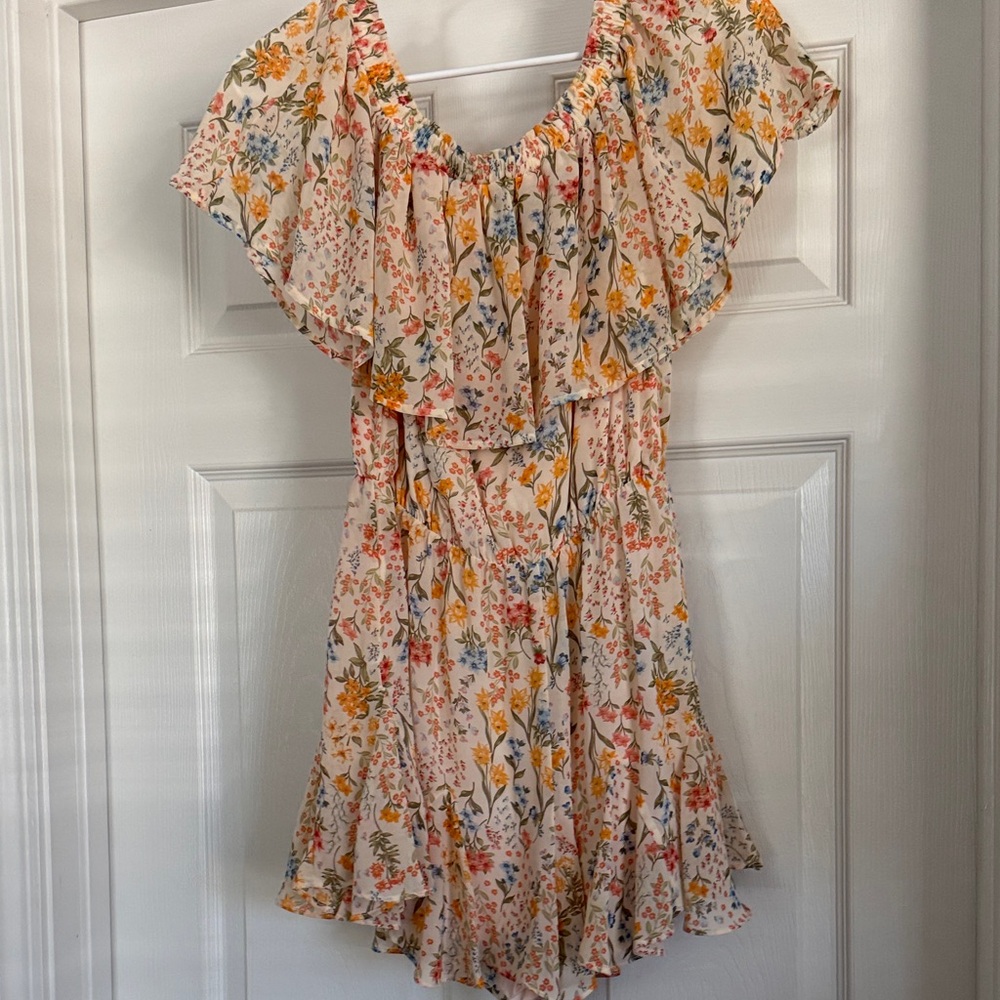Floral Ruffle Women's Skort Romper